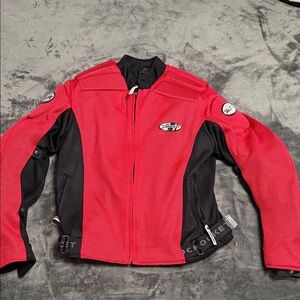 Joe rocket Red and Black Mesh Motorcycle Jacket with Logo size small